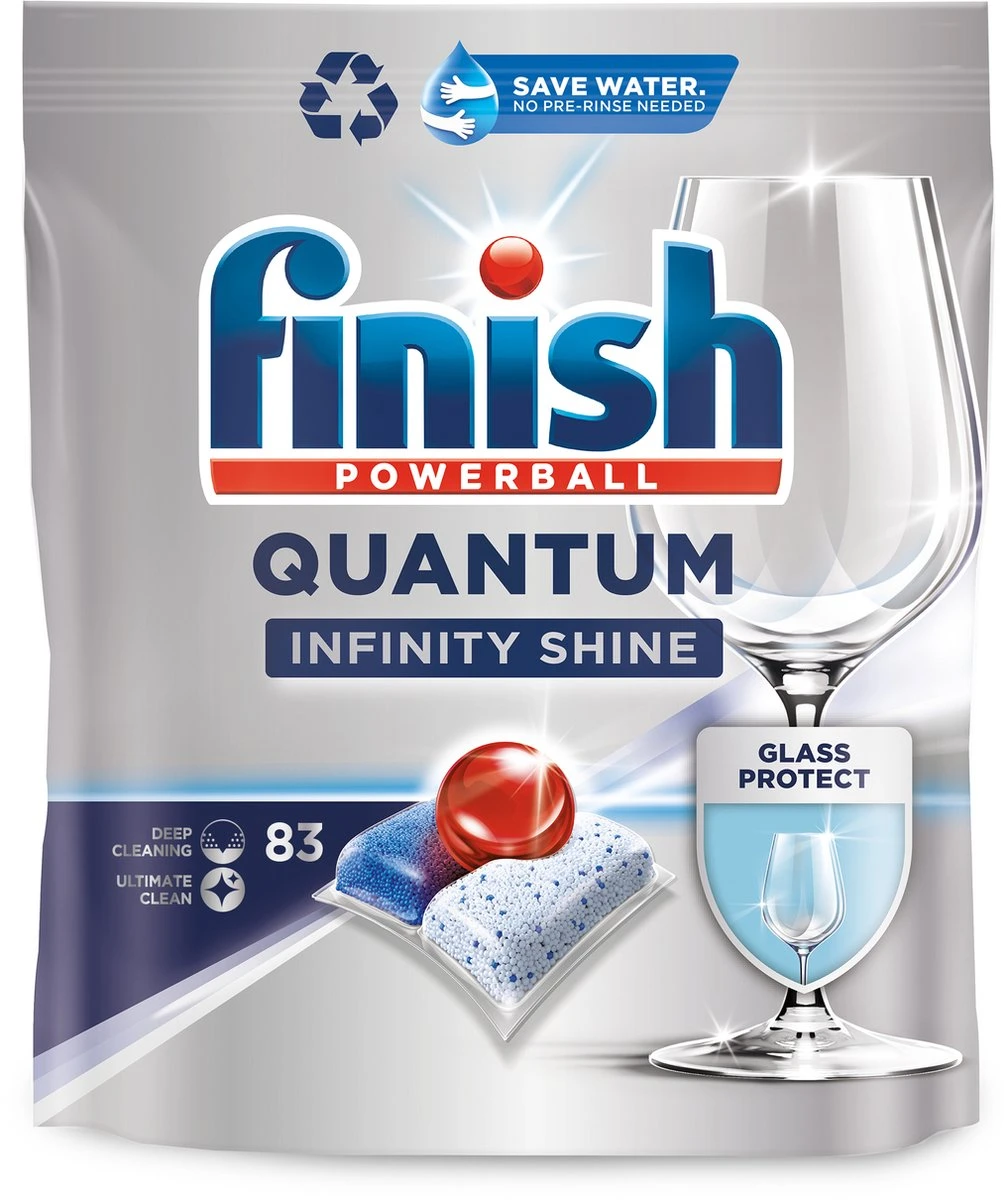 Finish Quantum Infinity Shine Vaatwastabletten - 83 Capsules