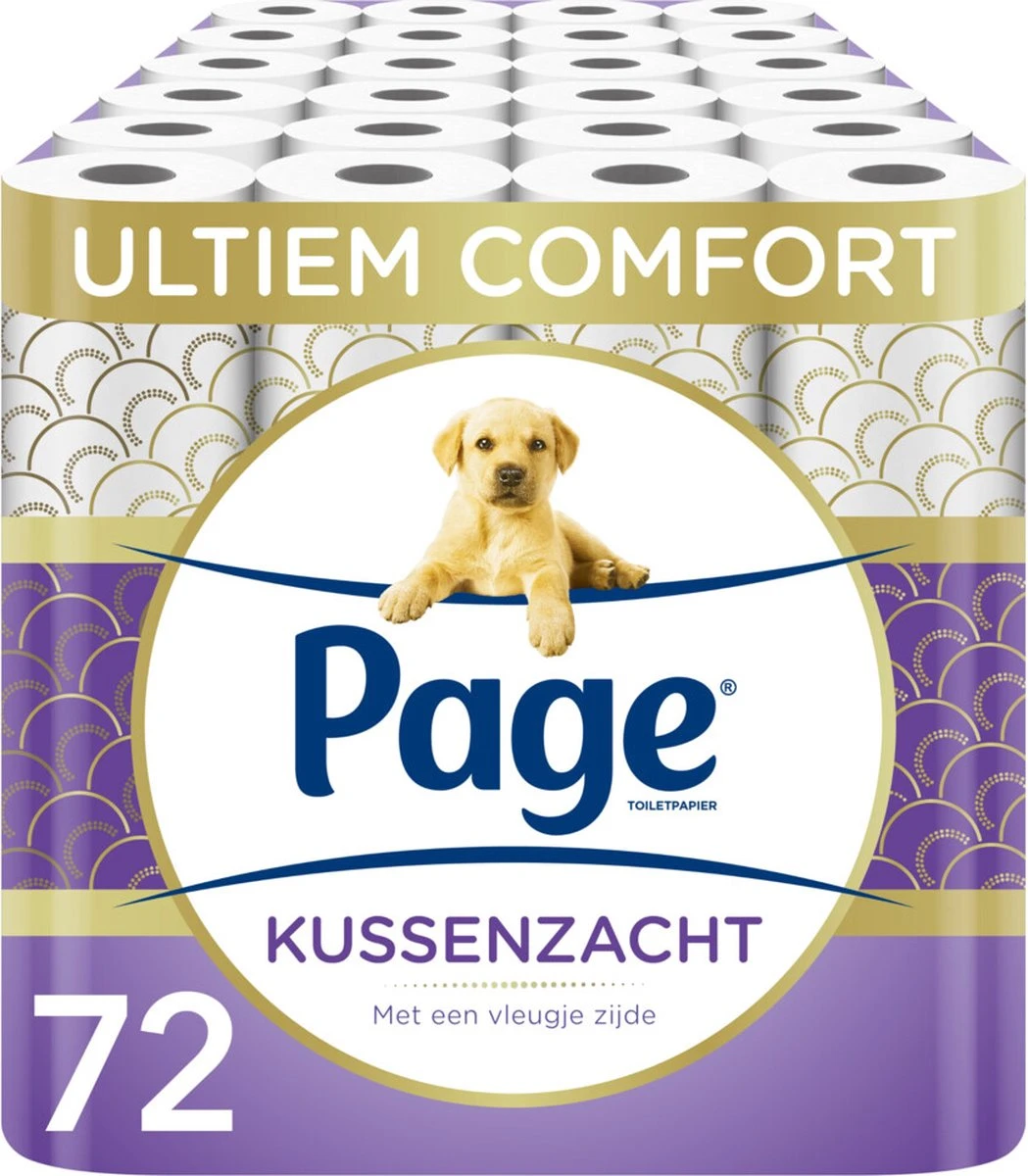 Page Toiletpapier - 72 Rollen - Kussenzacht Wc Papier (3-laags) - Voordeelverpakking