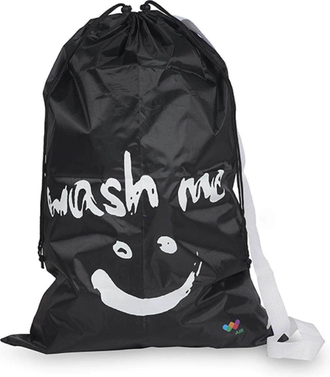 Wonair - Waszak Groot - 60x90cm - Zwart - Met Trekkoord En Draagband