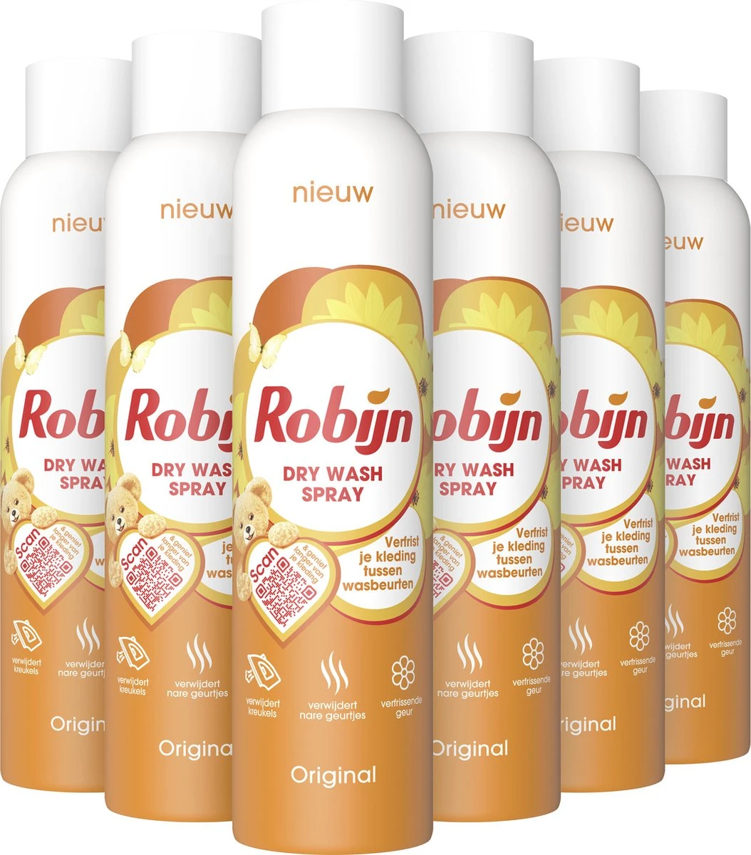 Robijn Original Dry Wash Spray - 6 X 200 Ml - Voordeelverpakking - Afbeelding 2