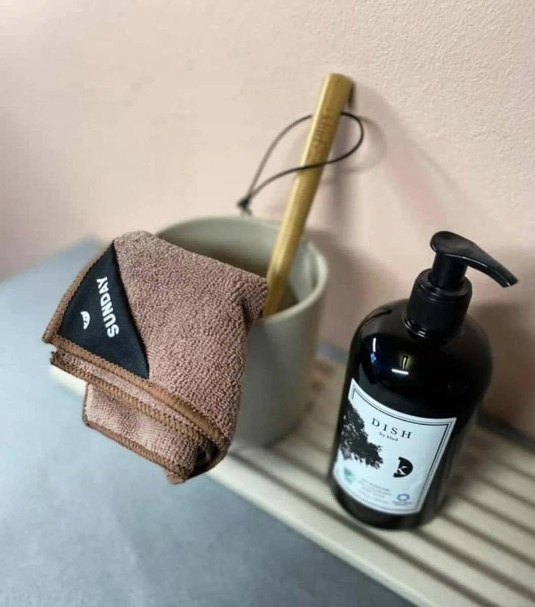 Klud Klud Vaatdoek Set - 7 Dagen - Mauve - Afbeelding 4