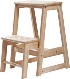 Opstapkruk 2 Treden - Hout 38x48xh54cm