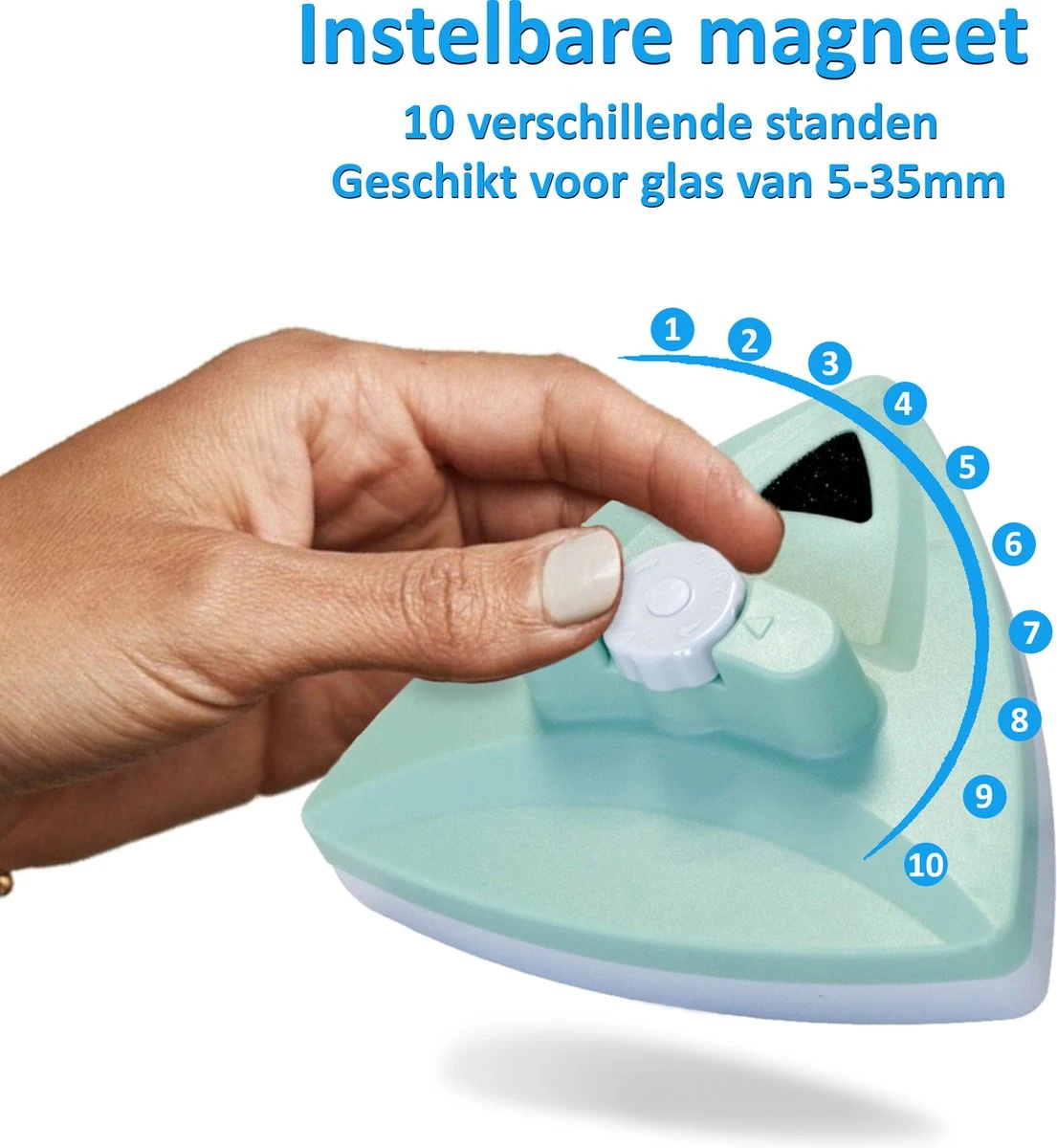 Topsupply® Magnetische Ramenwasser 5-35mm | Geschikt Voor HR / HR+++ | Magnetische Raamwisser Dubbel Glas | Verstelbare Ruitenreiniger | Anti Kras - Afbeelding 3