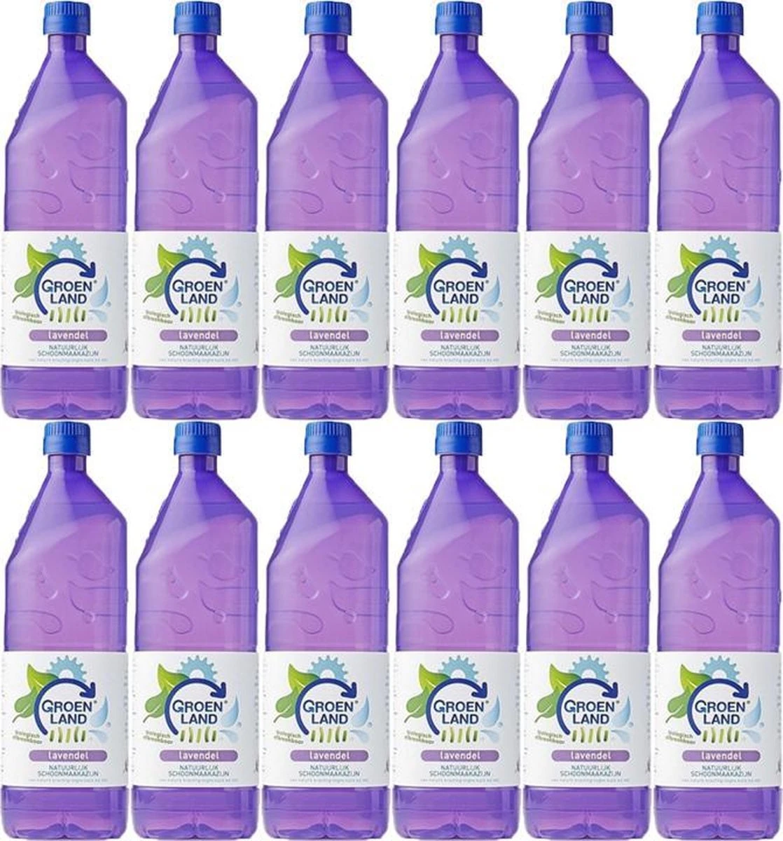 Schoonmaakazijn Groenland Lavendel 1 Liter - Doos A 12 Fles A 1 Liter