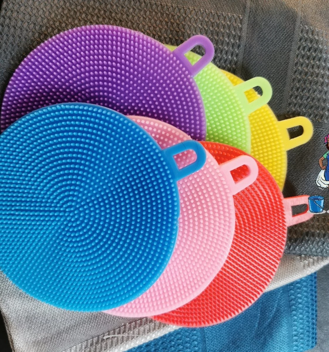 SEA Microvezeldoekjes | Schoonmaakdoeken | Duurzaam | Microvezel Doek Auto | Reinigingsdoekjes | Microvezeldoeken | Schoonmaakdoekjes | Raamdoeken | 60x40cm | 3 Stuks + 1 Stuk Siliconen Schoonmaakspon - Afbeelding 5