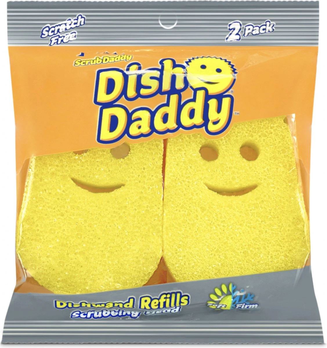 Scrub Daddy - Scrub Mommy - Dish Daddy 2 Pack - Scrub Daddy Afwasborstel Refill, Aanvul Spons Voor Scrub Daddy Afwas Borstel