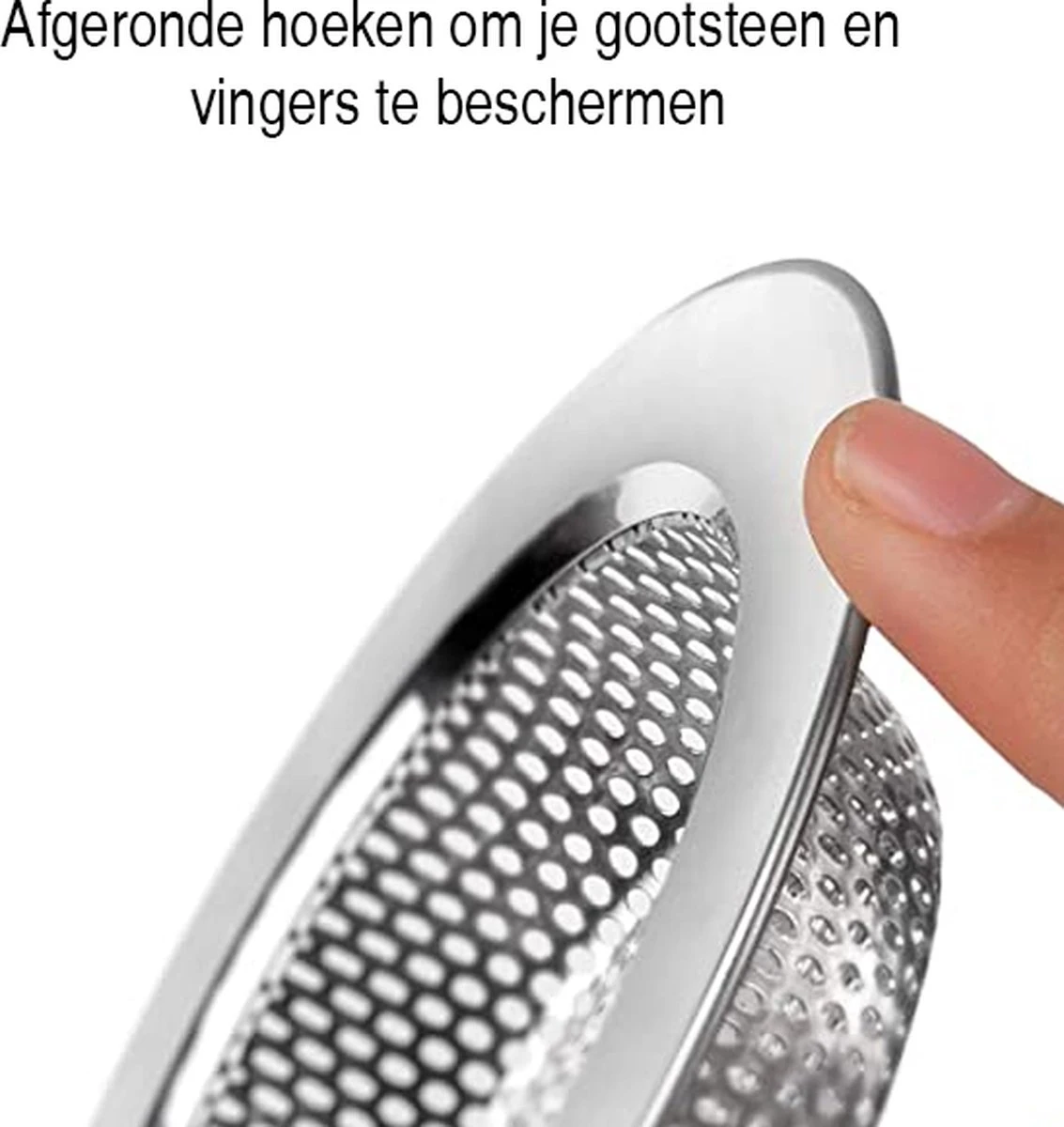 Luxe RVS Gootsteen Zeef Ø88mm - 50mm - Gootsteenstop - Afvoerzeef - Korfplug - Gootsteenbakje - Afvoerstop - Gootsteen Stop 80 Mm - Afbeelding 2