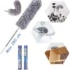Fain® Plumeau Met Telescoopsteel – Grijs – 80 Tot 280 Cm - Uitschuifbaar – Wasbaar - Flexibel 360° Draaibaar – Duster - Microvezel Ragebol