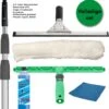 Professionele Glasreinigingsset 6in1 - Ramen Wassen 4,5m Steel! - Raamwisser 35cm, UNGER Inwasser, Speciale Glasdoek, Window Liquid. 500ml