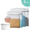 ForDig Wasnet Waszakjes (5 Stuks) Voor Lingerie En Fijne Was - Geschikt Voor Wasmachine - Met Rits - Wit