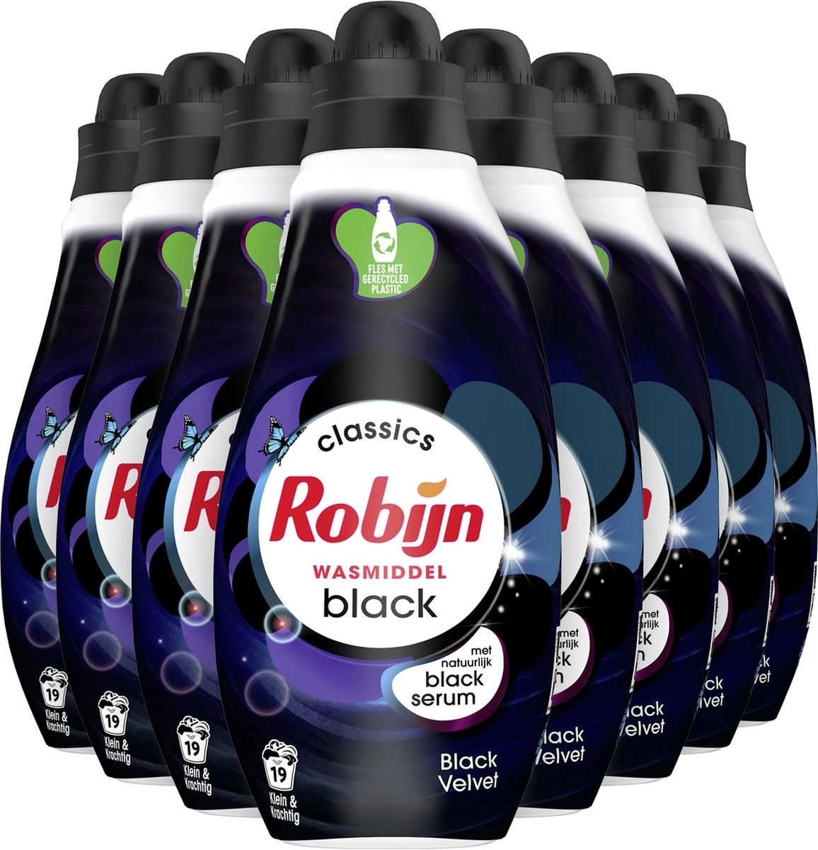 Robijn Klein & Krachtig Black Velvet Vloeibaar Wasmiddel - 8 X 19 Wasbeurten - Voordeelverpakking - Afbeelding 3