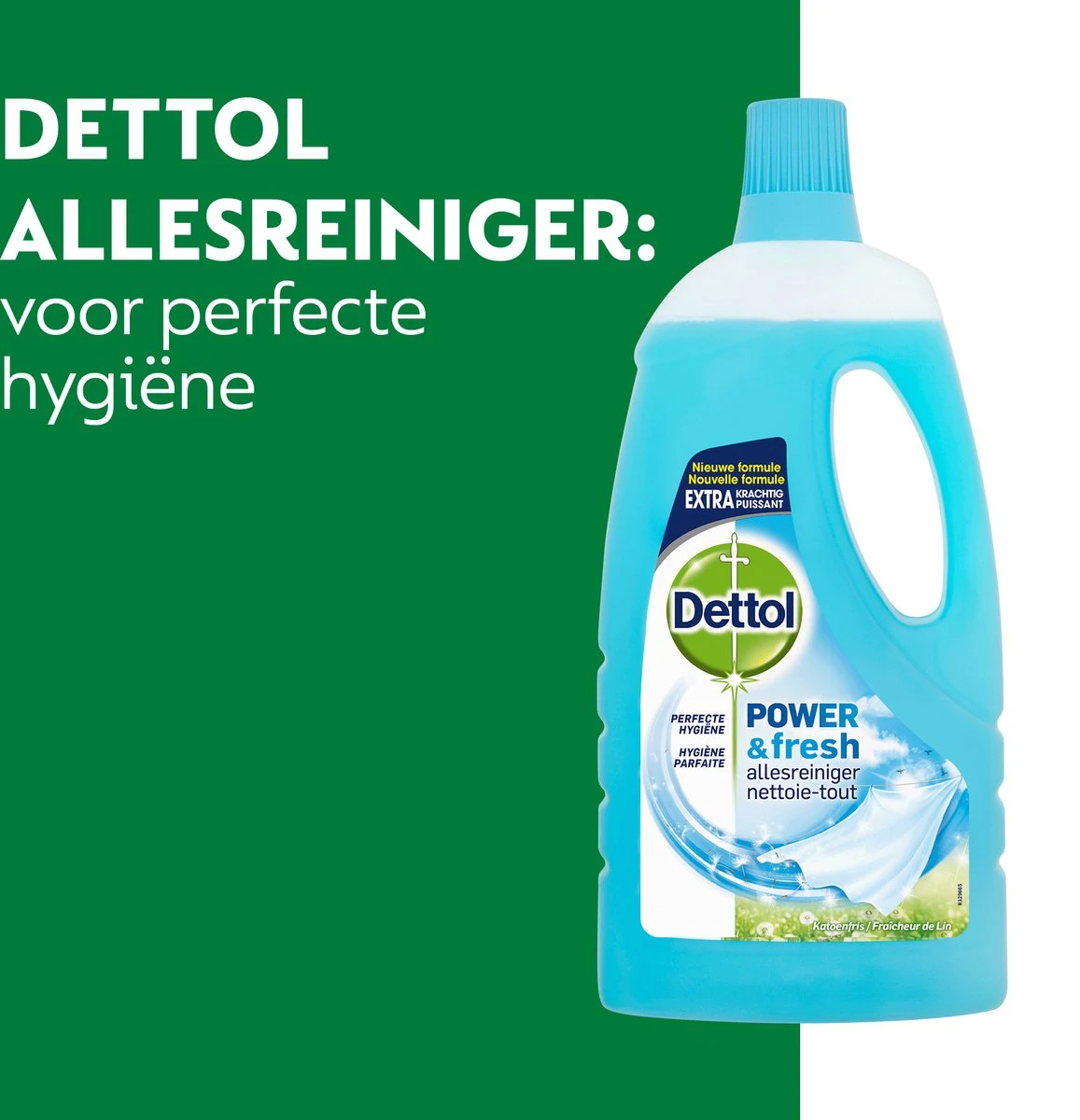 Dettol - Power & Fresh - Allesreiniger - Katoenfris - 8 X 1 Liter - Afbeelding 2