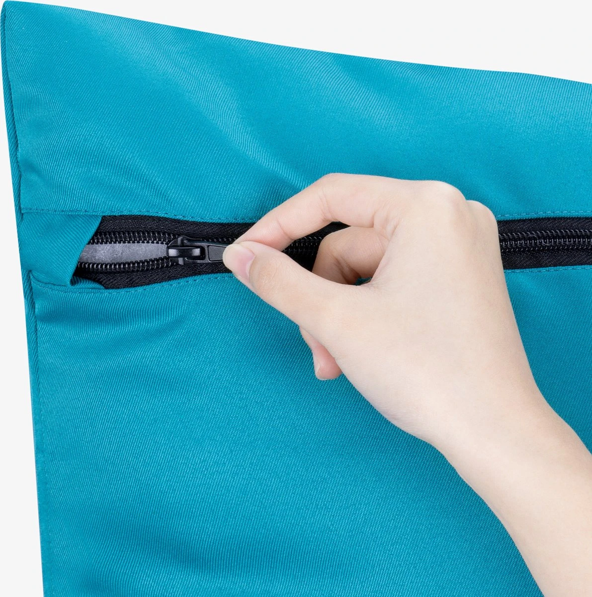 Navaris Waszak Voor Huisdieren Wasgoed - Wasnet Met Rits - Vangt Dierenharen Op Van Dekens, Handdoeken Of Beddengoed - 79 X 70,5 Cm - Blauw - Afbeelding 2