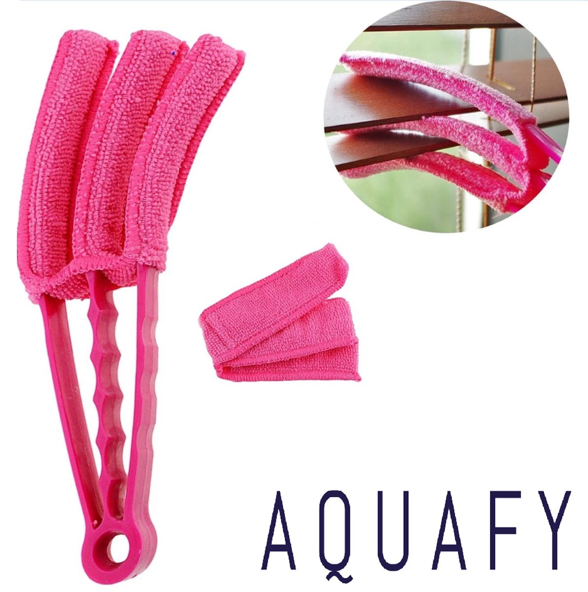 Musthave Gadget Roze - Professionele Jaloezie & Lamellen Reiniger - Lamellen Borstel - Stof Verwijderaar - Jaloezie Stoffer - Incl. Extra Microvezeldoekje