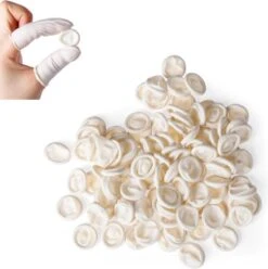 25 X Latex Vingerbeschermer Wit - Vinger Condoom - Horeca - Electronica - Schoonheidsspecialist - Pedicure