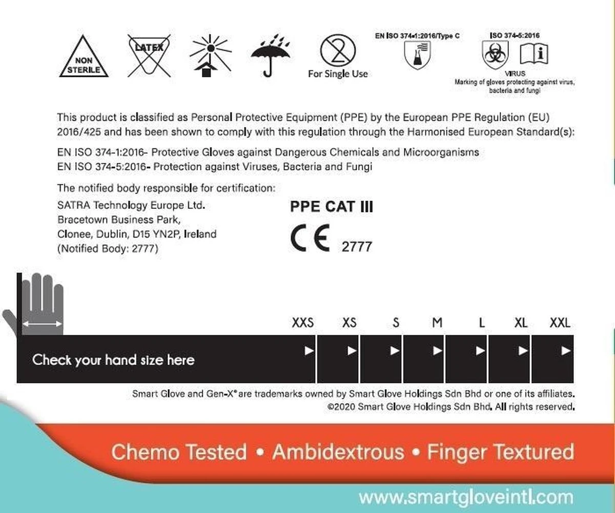 Gen-X Nitril Handschoenen | Handschoenen Wegwerp | Medisch | 100 PCS | Maat XL - Afbeelding 5