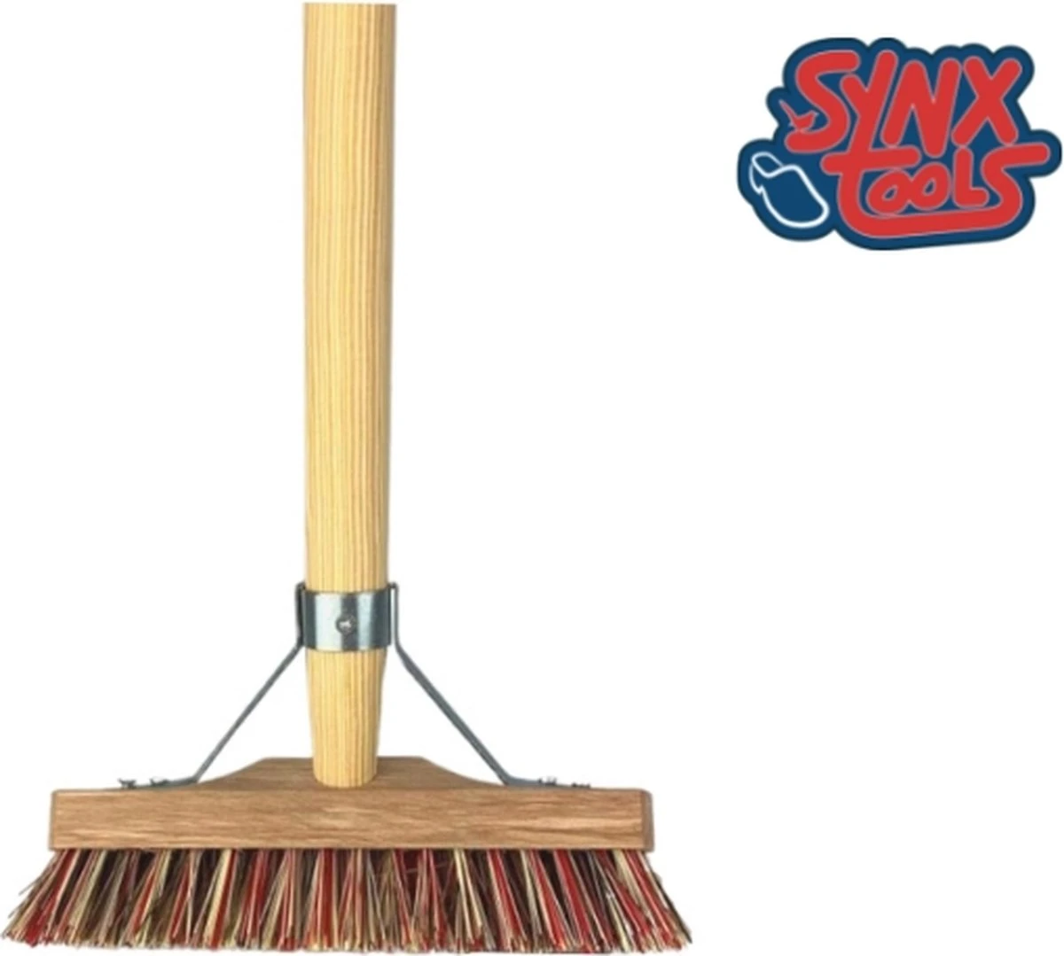 Synx Tools Luiwagen Union Mix Nylon Extra Hard 22cm - Tegel Bezem Schrobber- Bezemsteel - Schoonmaakbezem - Schrobborstels - Bezems Met Steel 150 Cm - Afbeelding 3