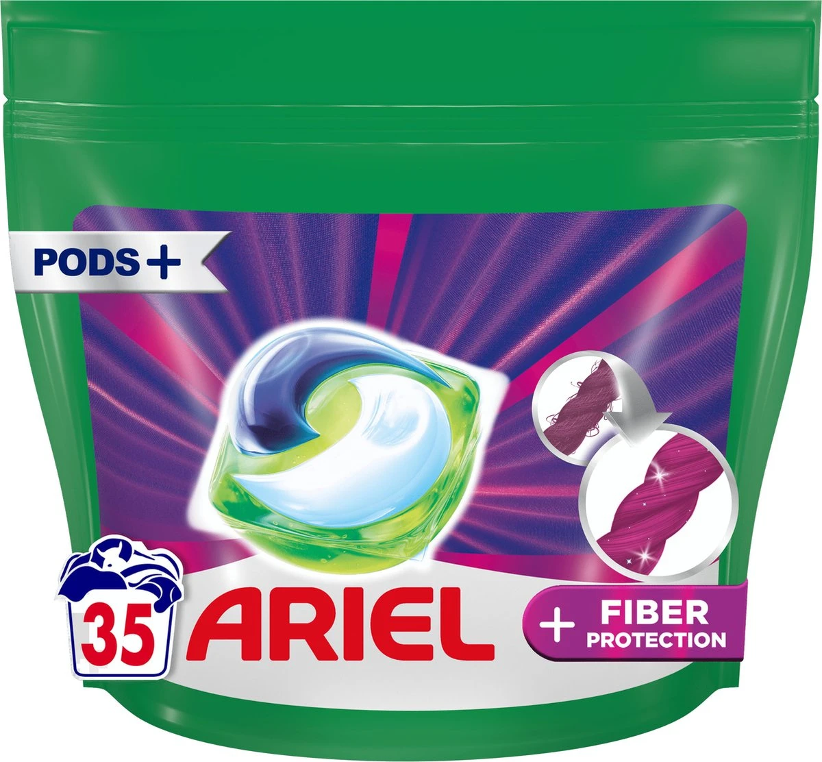 Ariel All In 1 Wasmiddel Pods +Extra Vezelbescherming - Wascapsules - 35 Wasbeurten - Afbeelding 2