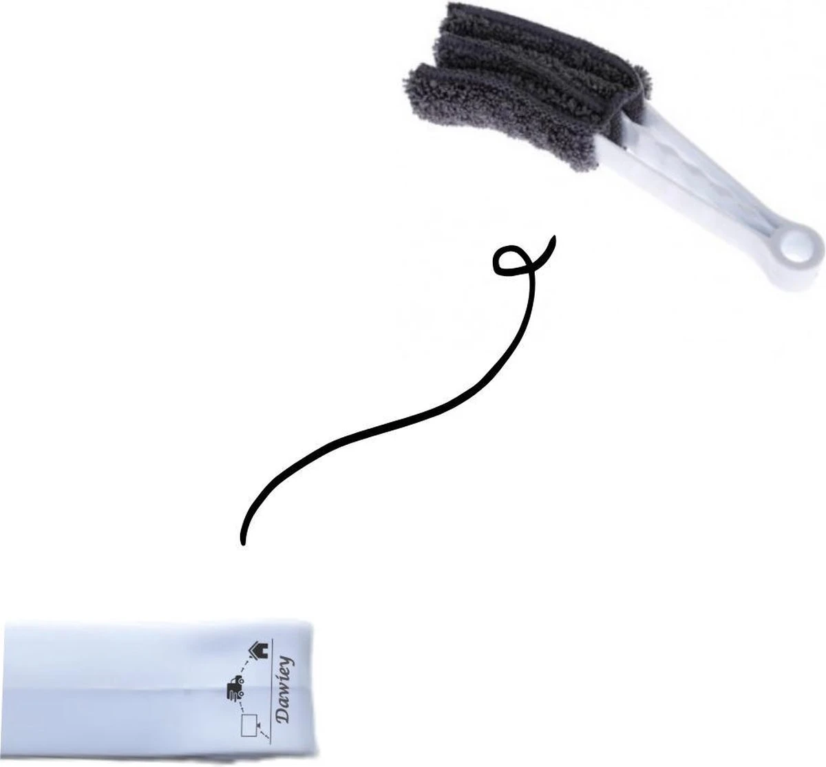 2x Luxaflex Reiniger - Jaloezie Reiniger - Lamellen Borstel - Stoffer -Plumeau - Stof Reiniger - Microvezeldoek - Borstel - - Afbeelding 6