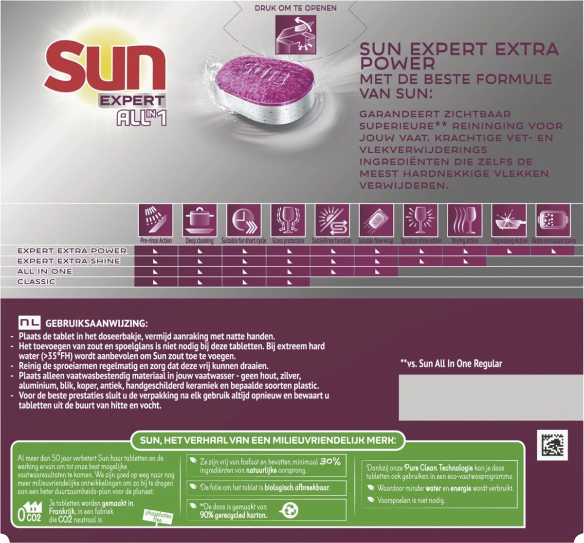 SUNĀ® Sun Expert All-in 1 Extra Power Citroen Vaatwastabletten - Afbeelding 3