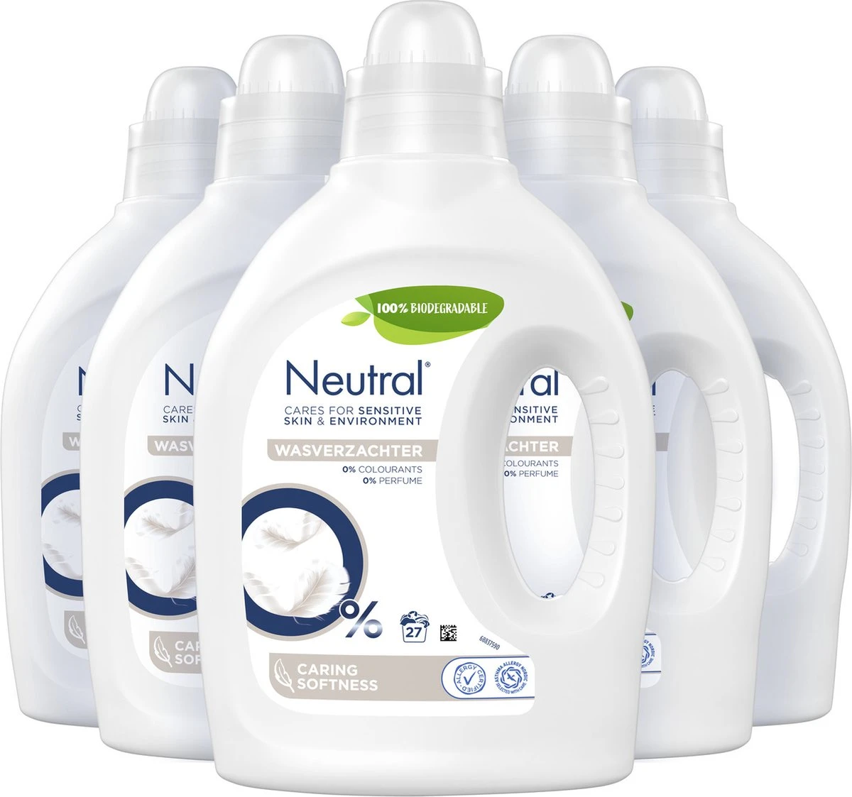 Neutral Parfumvrij Wasverzachter - 5 X 27 Wasbeurten - Voordeelverpakking - Afbeelding 2