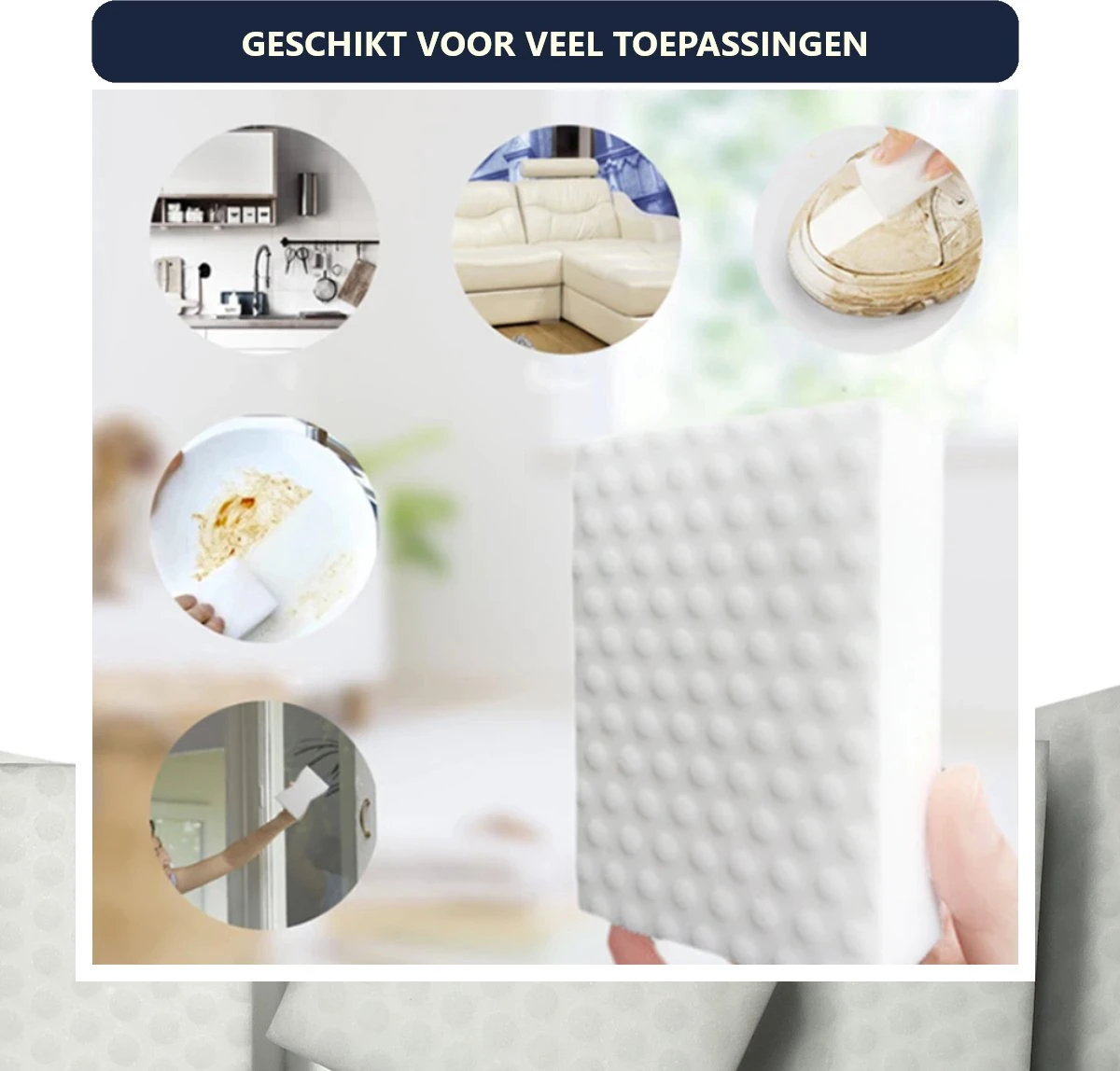 10x Wonderspons | Powerspons | Extra Sterk | Melamine Spons - Afbeelding 3