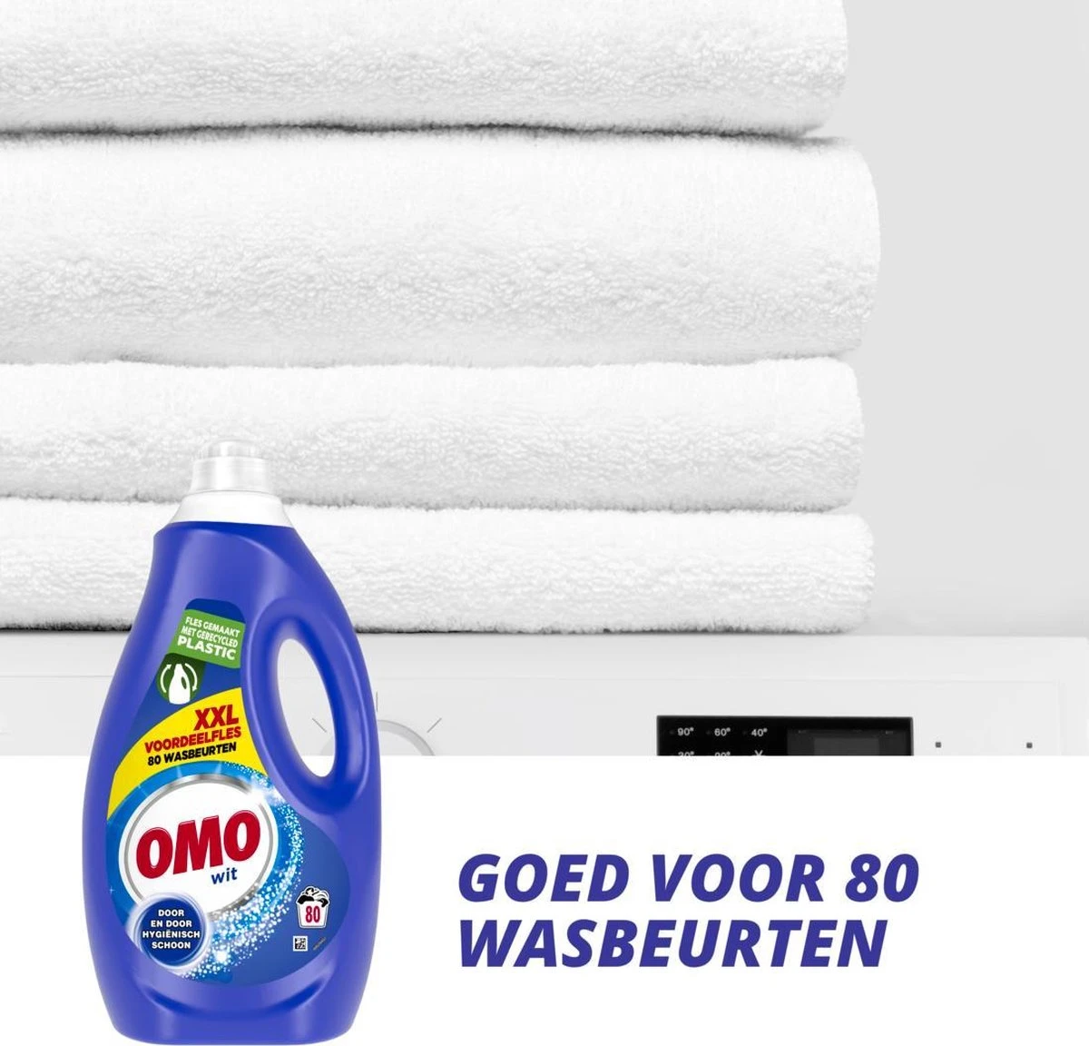 Omo Wit XXL Vloeibaar Wasmiddel - 80 Wasbeurten - Voordeelfles - Afbeelding 6