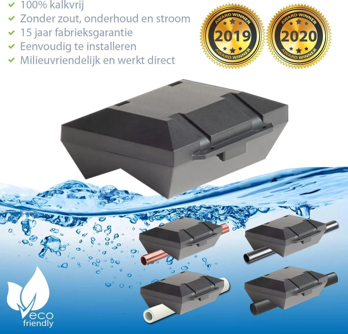 Waterontharder Alternatief: AlpinPro® Antikalksysteem Black Edition Uni-Pro - Voor Alle Waterleidingen (magneet Waterleiding) ☆ Hét Waterontharder Alternatief - Antikalk - Kalkaanslag - Magnetisch -> 20.000 Gauss / 2.0 Tesla