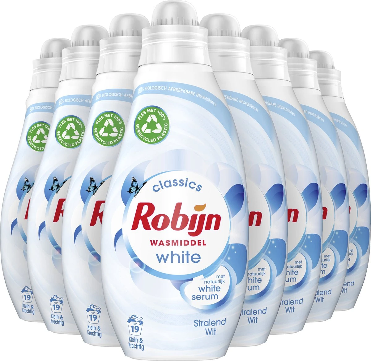 Robijn Klein & Krachtig Classics Stralend Wit Vloeibaar Wasmiddel - 8 X 19 Wasbeurten - Voordeelverpakking - Afbeelding 2