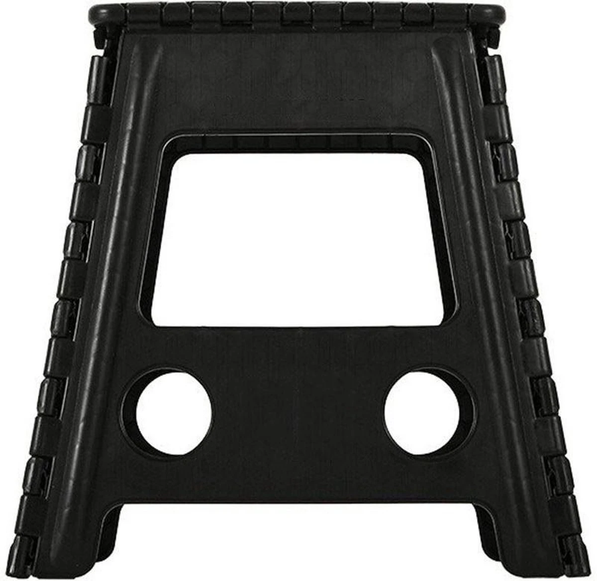 Merkloos Verdikt Kunststof Klapkruk-draagbaar-opvouwbare Kruk-Met Antislip Oppervlak Zwart 29x22cmx45cm - Afbeelding 3