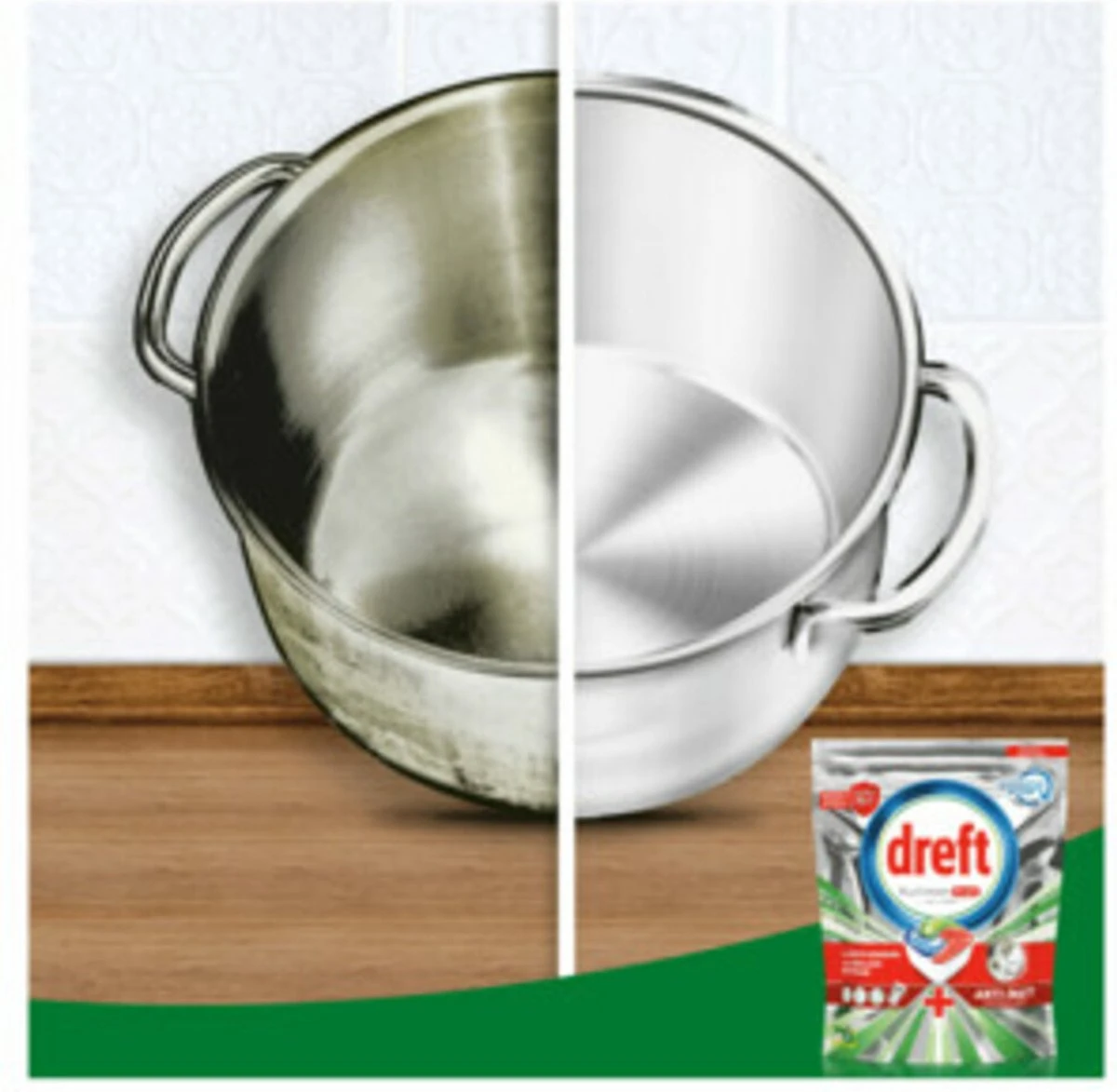 Dreft Platinum Plus All In One - Vaatwastabletten - Voordeelverpakking 5 X 16 Stuks - Afbeelding 6