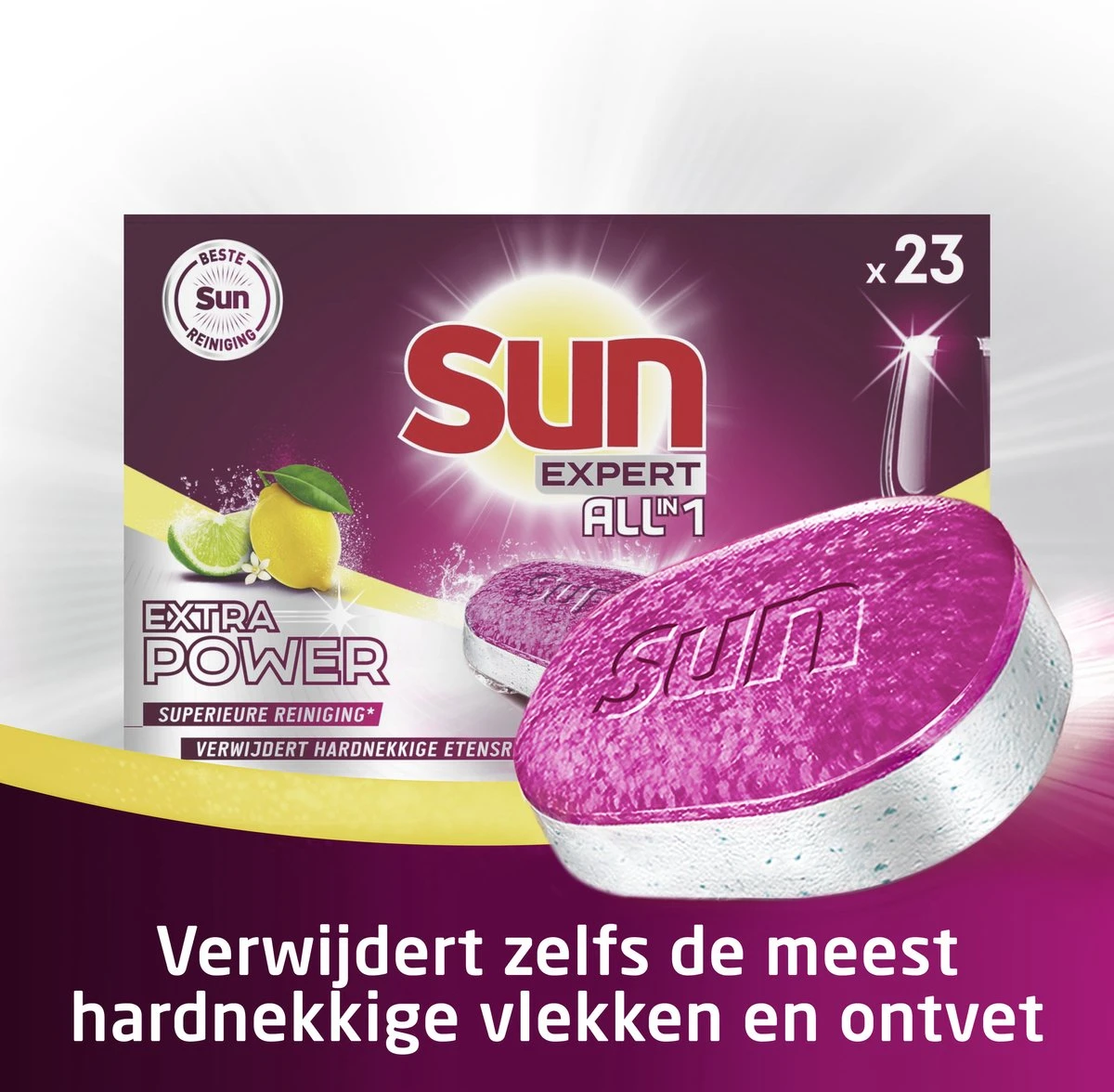 SUNĀ® Sun All-In-1 Extra Power Lemon Vaatwastabletten - 6 X 23 Tabletten - Voordeelverpakking - Afbeelding 7