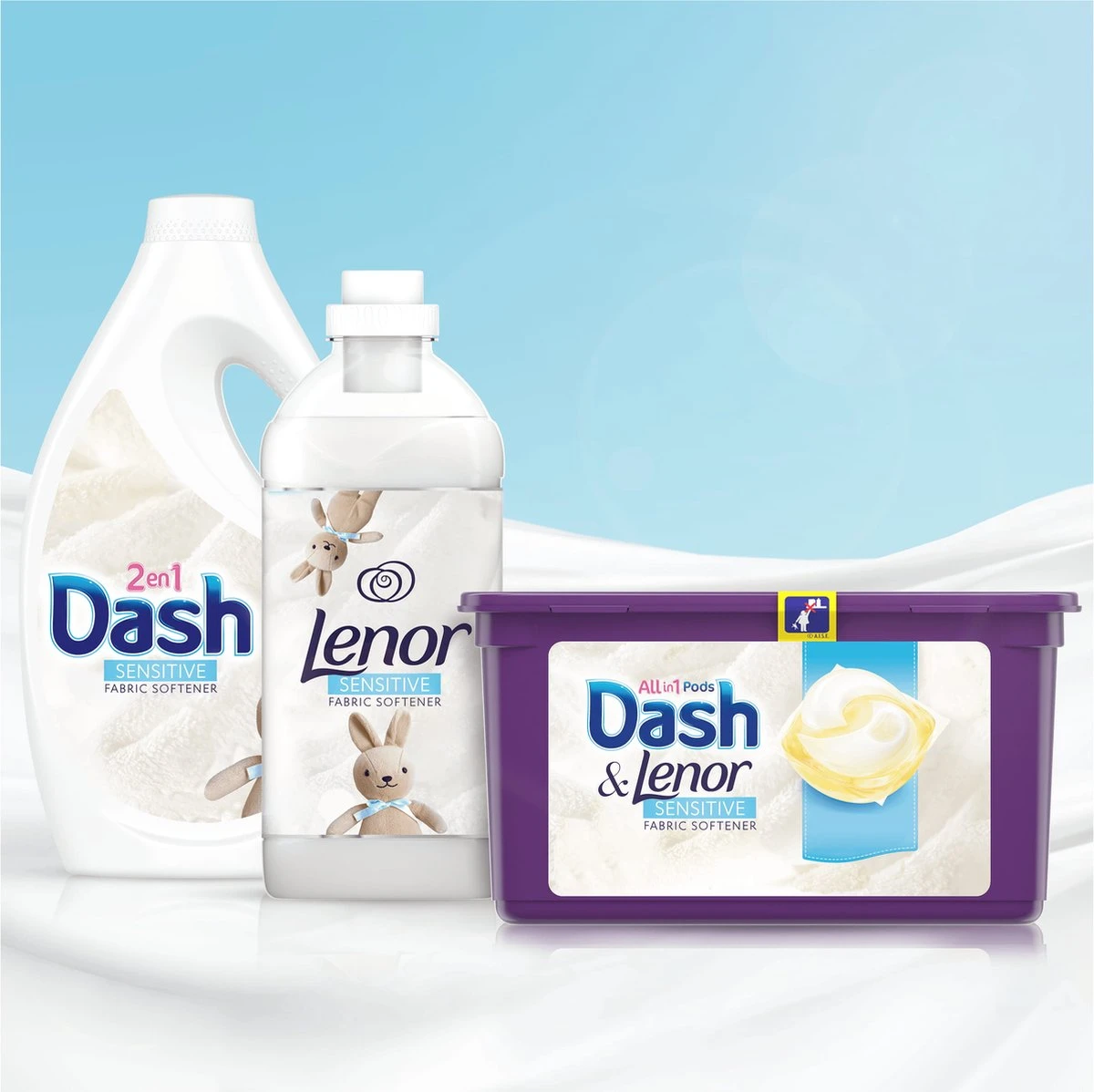 Lenor Caresse Sensitive - Wasverzachter - Voordeelverpakking 8 X 45 Wasbeurten - Afbeelding 5