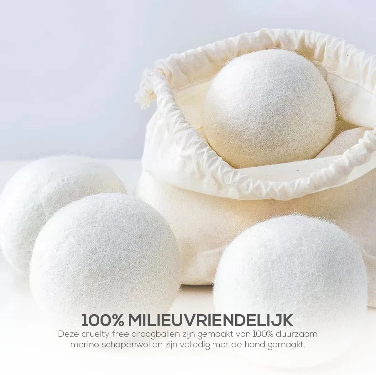 Merino Wollen Drogerballen XL - 10 Stuks - Herbruikbare Wasballen - Natuurlijke Wasverzachter - Wasbollen - Dryer Balls - Duurzame Nieuw-Zeelandse Droogballen - Afbeelding 4