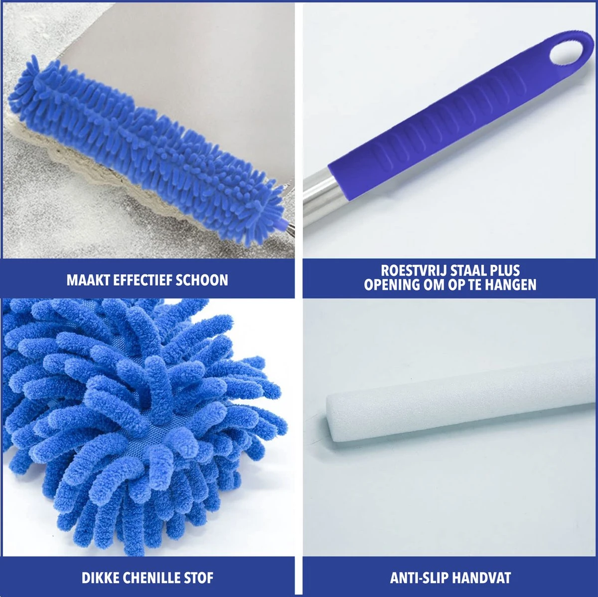 Telescopische Plumeau – Uitschuifbaar – Microvezel – Set Van 3 Opzetstukken – Stoffer – Ragebol - Afbeelding 4