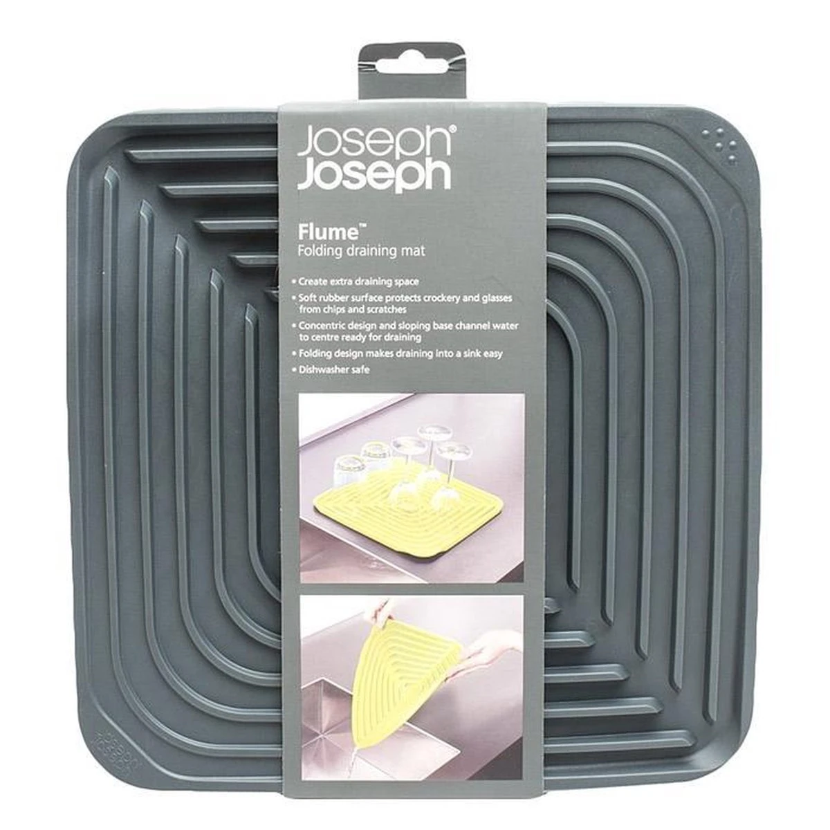 "Joseph Joseph Afdruipmat - Flume - Large - 31 X 43,5 Cm - Grijs" - Afbeelding 5