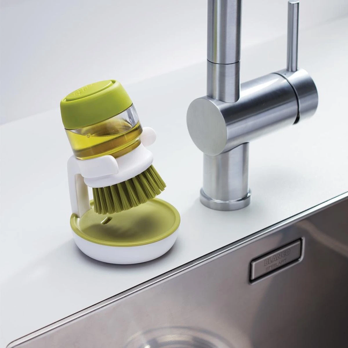 Joseph Joseph Afwasborstel Palm Scrub - Incl Houder - Grijs - Afbeelding 6