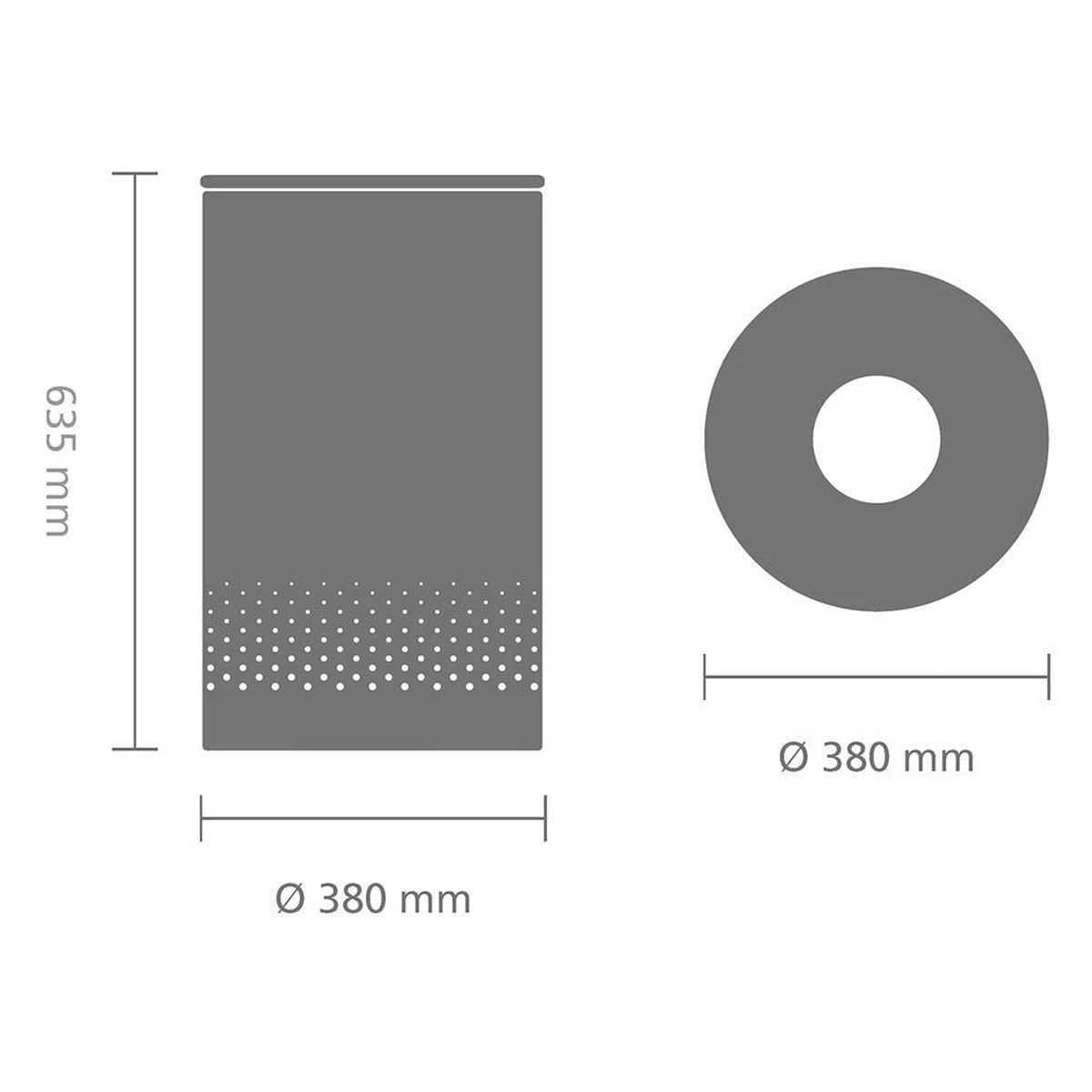 Brabantia Wasmand Met Deksel - 60 L - Matt Black / Kurken Deksel - Afbeelding 2