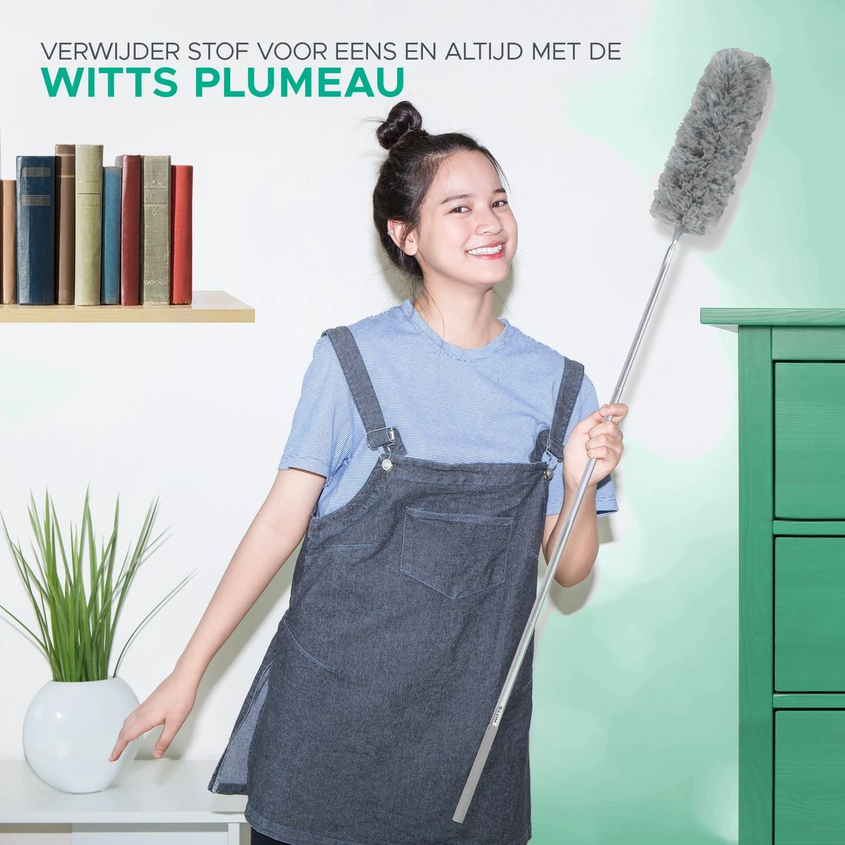 WITTS Telescopische Plumeau - Ragebol – Uitschuifbaar - Grijs - Afbeelding 7