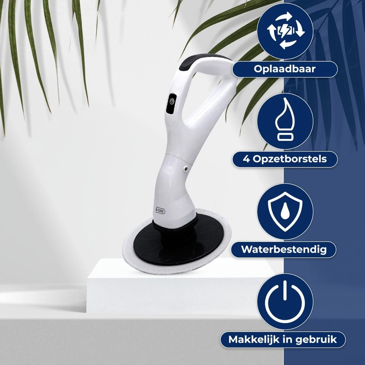 B-care Elektrische Schoonmaakborstel - 4 Opzetstukken - Wasborstel - Poetsmachine - Schrobborstel - Handborstel - Werkborstel - Schrobber - Boorborstel - Schoonmaakmiddelen - Reinigingsborstel - Afbeelding 10