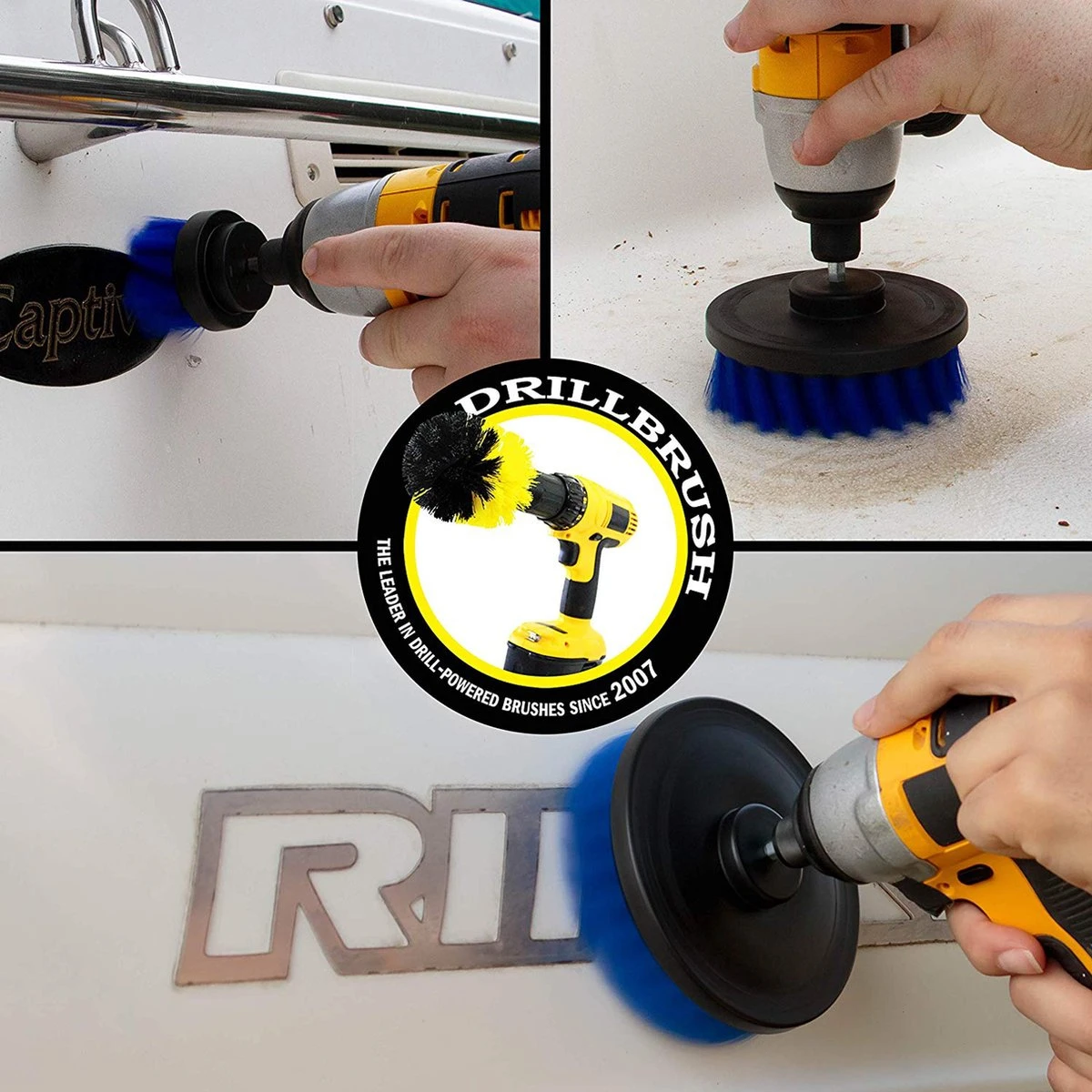 Merkloos 3 Delige Borstelset Voor Boormachine, Opzetstuk Voor Boormachine, Reinigingsborstels, Boorborstels - Afbeelding 5