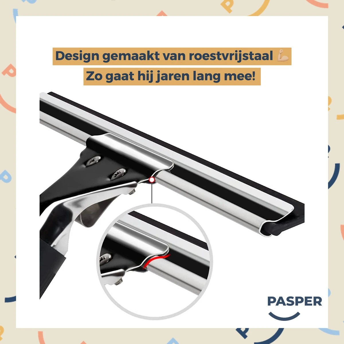 Raamtrekker Professioneel - 45 Cm - Pasper - Raamwisser - Raamtrekkers Zwart - Verstelbaar - Voor Multifunctioneel Gebruik Ramen, Douche En Auto - Afbeelding 3