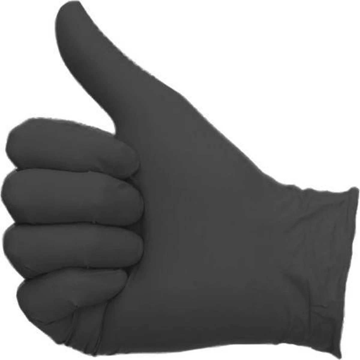 Merkloos Handschoenen Wegwerp Nitril - Latex Vrij - Poedervrij -Zwart - Maat M - 100 Stuks - Afbeelding 2