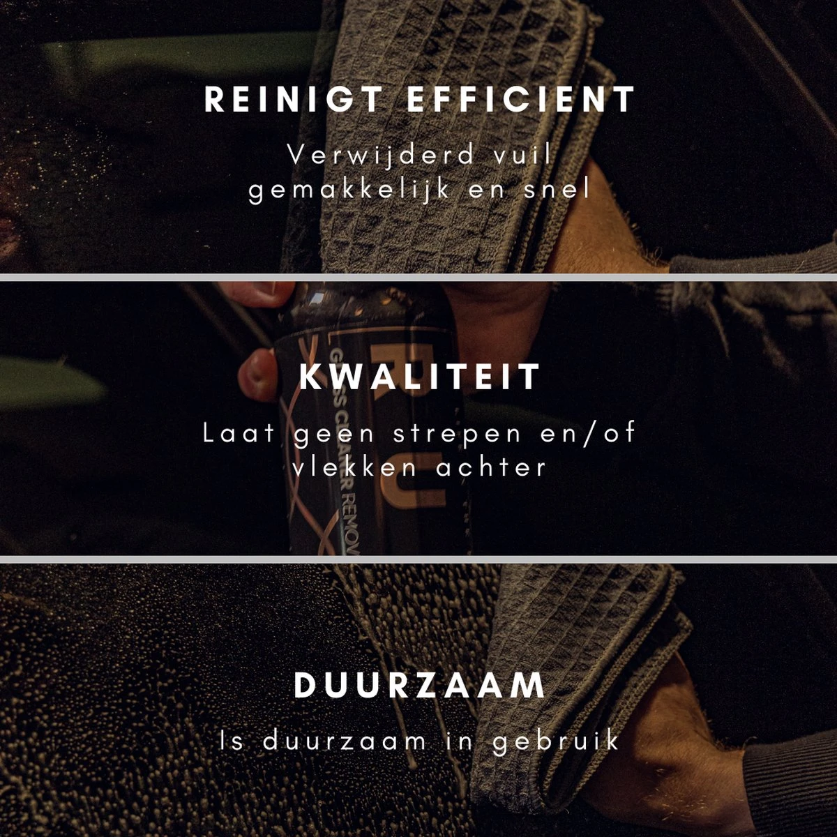 RUSH Glasdoek - Poleerdoek - Glasreiniger - Microvezeldoek - Ruitenreiniger - 40 X 40 Cm - Afbeelding 5