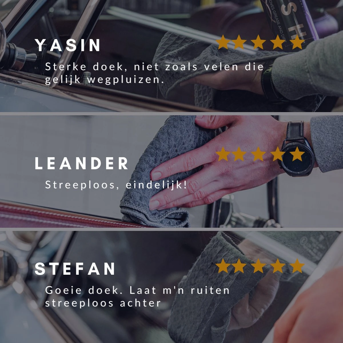 RUSH Glasdoek - Poleerdoek - Glasreiniger - Microvezeldoek - Ruitenreiniger - 40 X 40 Cm - Afbeelding 6