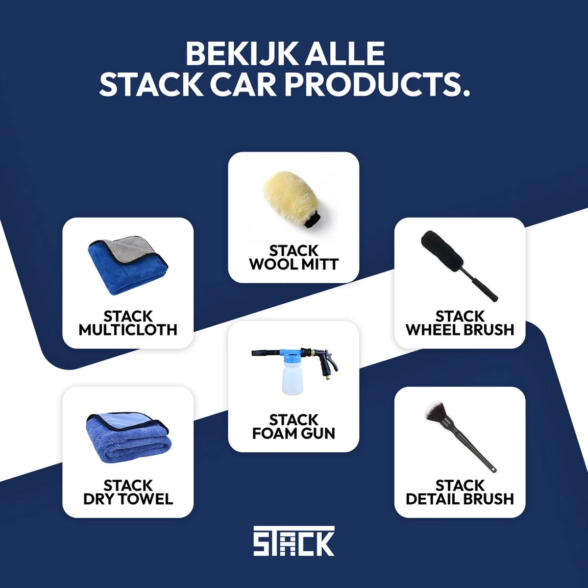 STACK Multi Cloth | 40 X 45 Cm - Microvezel - Krasvrij - Auto Schoonmaak Doek - Auto Poetsen / Reinigen / Drogen / Afwerken - Auto Droogdoek - Auto Handdoek - Schoonmaak Accessoires - Auto Poetsdoek - Autodoek - Afbeelding 7