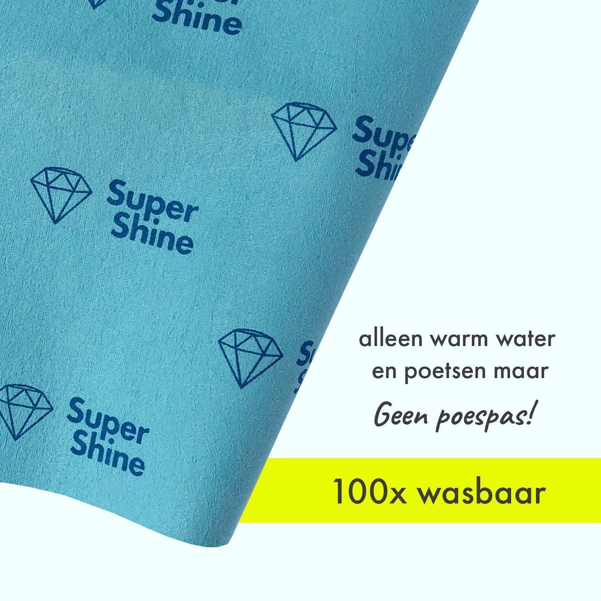 Super Shine Microvezeldoekje - Medium - 25 X 35 Cm - Wasbaar - Super Sterk - Afbeelding 4
