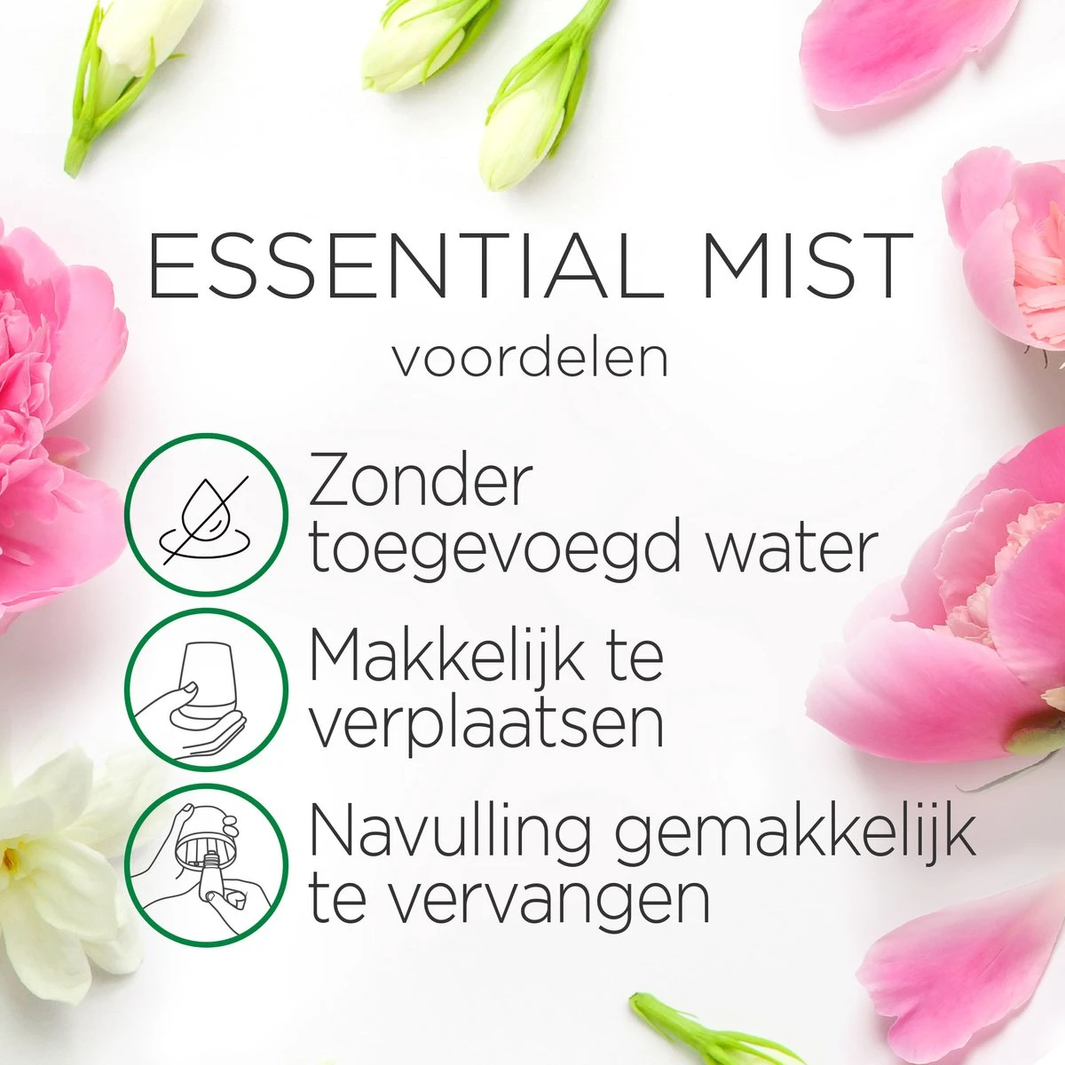 Air Wick Essential Mist Automatische Luchtverfrisser - Verfrissende Pioen En Jasmijn - 3 Navullingen - Afbeelding 5
