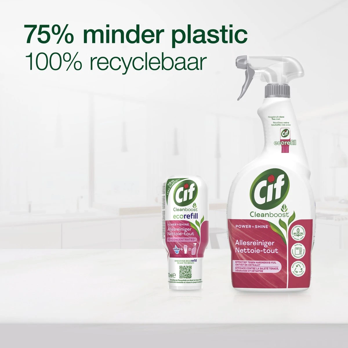 Cif CleanBoost Power & Shine Allesreiniger Ecorefill Capsules - 10 X 70 Ml - Voordeelverpakking - Afbeelding 6