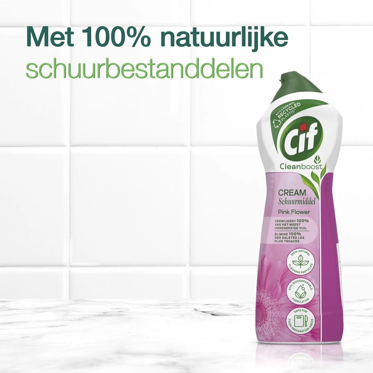 Cif CleanBoost Cream Pink Schuurmiddel - 8 X 750 Ml - Voordeelverpakking - Afbeelding 8